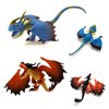 Toysvill Dragons & Vikings Action Figures | Light Fury, Night Fury, Deathgripper, Monstrous Nightmare, Deadly Nadder, Hiccup, Astrid Hofferson, Snotlout Jorgenson | Set of 8 Pcs