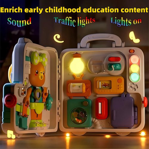 Montessori Toys for 1 Year Old,Baby busy boardsensory toys for toddlers 1-3,BabyEducational Learning Toys12-18 months, Plane toys for toddlers Toys for one year old boys and girls Birthday Gifts