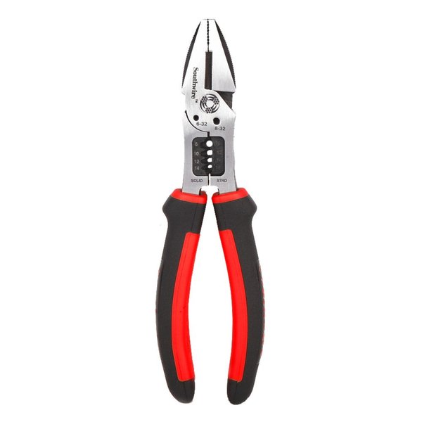 Southwire MPSCP 6-in-1 Multi-Tool Side Cutting Plier; Multifunctional; Ideal For Stripping 8-14 AWG Solid Wire And 10-16 Stranded Wire