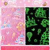 BORORO Glow in The Dark Blanket Castle Pink Blanket Birthday Gifts for Toddler Kids Girls Blankets
