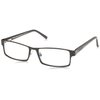 Foster Grant Men's Sawyer Multifocus Rectangular Reading Glasses, Black/Transparent, 54 mm + 1.5