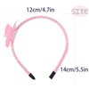 XIELIME Glitter Butterfly Headbands for Girls Women, Pink Sequin Butterfly Shaped Hair Hoop Cute Sparkly Hairband Elastic Butterfly Hair Accessories for Kids Teen Girls Women Party Favors, 1PCS