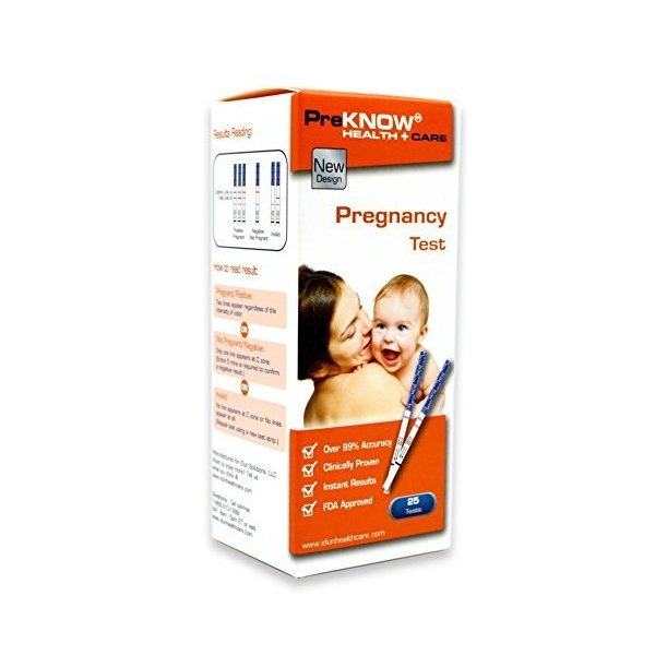 HCG Early Pregnancy Test Strips Detection (25 Pack) - Instant Results -The Counter Use and Self-Testing (2021 Latest Model)