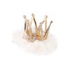Mobestech Rhinestone Crown Hair Clip for Girls Princess Crown Hair Pin Crystal Tiara Bobby Pins Princess Tiara Hair Barrette for Kids, Beige