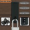 Alise Hasp Lock Door Hinge Lock Padlock,Black Clasp Latch Hinges Lock for Doors,6 Inch SUS 304 Stainless Steel Chest Latches MS700B-6C