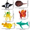 OuMuaMua 33 Pack Sea Animal Figure Toys Plastic Mini Ocean Animals Realistic Small Sea Creature Figure Toys Fake Under The Sea Creatures Bath Toys for Kids Toddlers Preschool Educational Party Favors