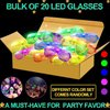 20 Pack LED Glasses Halloween Party Favors, 6 Colors Light Up Glasses Glow In The Dark Party Supplies Shutter Shades Glow Sticks Glasses Neon Sunglasses Halloween Birthday Accessories for Kids Adults