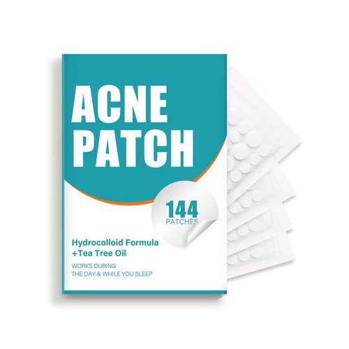 HeroLabs Hydrocolloid Acne Pimple Patch with Tea Tree Oil, Invisible Acne Spot Treatment, Zit Patch, Blemish Cover, Two Sizes, Vegan, Cruelty Free (144 Count (Pack of 1))
