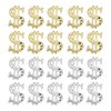 ZASKHLD Money Dollar Nail Charms 3D Metal Alloy Dollar Sign Nail Gems Gold Silver Nail Jewels with Rhinestones Shiny Luxury Dollar Nail Art Supplies for Women Girls DIY Nail Manicure Decorations 20Pcs