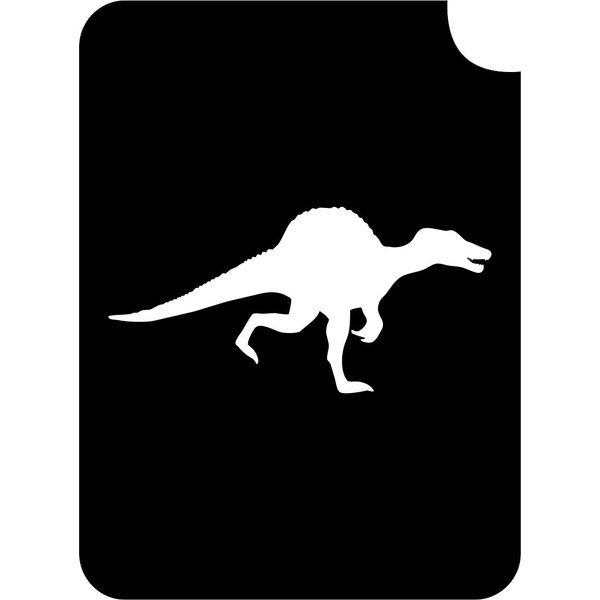 Dinosaur Body Art Glitter Makeup Tattoo Stencil- 5 Pack (Spinosaurus)