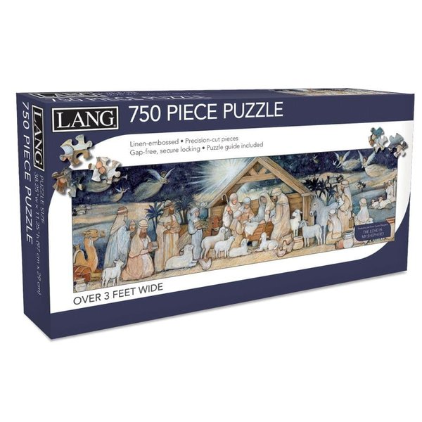 Lang Nativity Set Puzzle - 750 PC Panoramic (5041023), Multicolor
