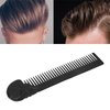 Hair Comb,Oil Hair Styling Spring Comb Pocket Beard Comb Zinc Alloy Skull Pattern Hair Brush for Men, Use for Head Hair or Beard Portable Hair Styling Tool for Home Salon(Black)