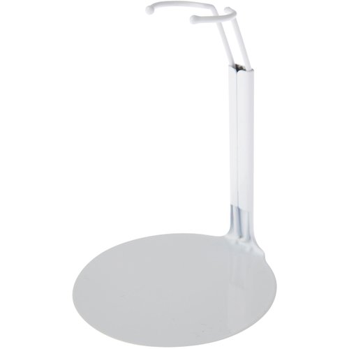 Plymor DSP-4125W White Adjustable Doll Stand, fits 7, 7.5, 8, 8.5, and 9 inch Slim Waist Dolls or Action Figures, Waist is 1.125 to 1.5 inches Wide, 3.25 to 4 inches Around