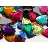 Allstarco 15mm Flat Back Heart Acrylic Rhinestones Plastic Gems Plastic Costume Jewels Embelishments - 40 Pieces (Jet Black H101)