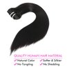 Straight Clip In Hair Extensions for Black Women 22 Inches Clip In Human Hair Unprocessed 10A Grade Soft Silky Human Hair Natural Color Clip Ins 135g/set