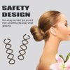 Spiral Bobby Pins Brown with Storage Tin, 20 Pcs Spin Pins for Hair (2 Inch), Premium Spiral Hair Pins for Buns, Non Scratched Twist Screw Hair Pins for Women Girls and Kids