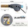 BLUEFIRE Handy Cyclone Torch Head Portable Brass Gas Torch Trigger Start Self-Ignition Nozzle Torch Fuel by MAPP MAP PRO Propane Gas Cylinder for Soldering Welding Plumbing Repair Lighting Glass DIY