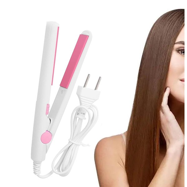 Mini Hair Curler Mini Hair Straightener, Hairstyling Iron Heating Curler,Flat Iron Hair Straightener for Travel Flat Iron Dormitory or Home