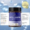 HERBAMAMA Acetyl L-Carnitine Energy Gummies - 1500 mg ALCAR Energy Support Supplements for Women and Men - Vegan, Gelatin-Free, Non-GMO - 60 Blueberry-Flavored Chews