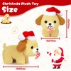JIAJEGTGT Dog Plush Pillow, Dog Stuffed Animal Cute Christmas Plush Stuffed Dog Plushies Doll, Soft Christmas Stuffed Animal Toy for Kids
