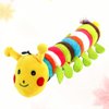 VILLCASE Pet Squeaker Toys, Dog Chew Toy, Soft Short Plush Sounding Toy for Puppy (Colorful Caterpillar)