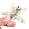 FRCOLOR 2PCS Starfish Hair Clip Handmade Natural Sea Star Hair Pins Cute Headwear for Girls Kids Women, Random Size