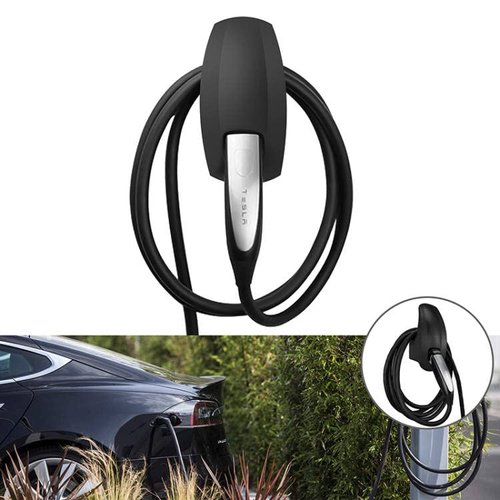 Chunyi Tesla Charger Wall Holder Mount/Cable Organizer for All Tesla Motors, Wall Connector Adapter for Telsa Model 3 Model Y Model S moedel X Accessories, black, 2.56in X 4.72in X 7.87''