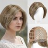 DWY Mono Top Lace Front Synthetic Wig Futura Hair Short Bob Brown Wigs for Women Monofilament Wigs Glueless Bob Heat Resistant Wigs Futura Fiber Natural Looking Free Part 8Inch
