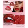 LYSdefeu 3 Colors Lazy Lipstick Set, Love Matte Velvet Lipstick Labiales Long Lasting Waterproof Non-stick Not Fade Lip Stain Lip Gloss, Easy to Color Lipstick Lazy Lip Makeup for Women Girl-02+05+09