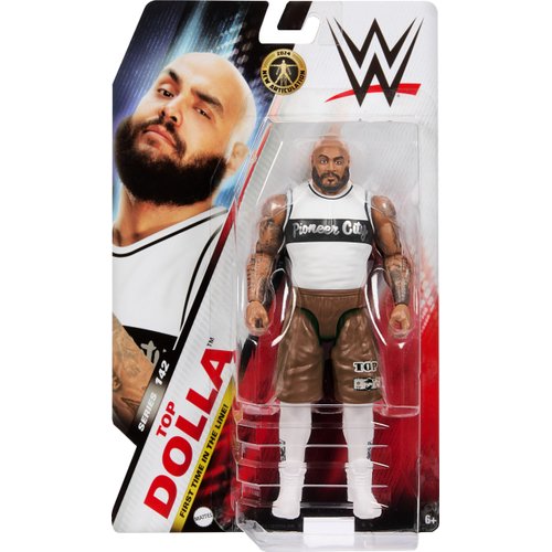 Mattel WWE Action Figure, Series #142 Top Dolla 6-inch Collectible with 10 Articulation Points & Life-Like Look