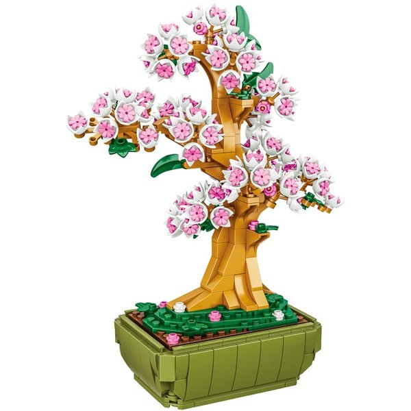 Cherry Blossom Bouquet Building Block Set, 550 Pcs Mini Building Block Bouquet Building Block Set, Flower Building Toys, Creative Building Block Plant Series