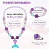 6 Sets Play Jewelry for Little Girls Princess Necklace Bracelet Set Includes Kid Beaded Necklace Bracelet with 8 Rings for Toddler Christmas Birthday Party Favors Cosplay (Heart, Flower Style)