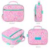 mibasies Kids Lunch Box for Girls and Boys, Insulated and Reusable Lunch Bag, Pink Rainbow