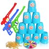 Gamie Shooting Competition Game for Kids - Includes 3 Toy Guns, 100 Rubber Bands, 10 Cups, Game Turntable, Score Stickers and Instructions - Fun Target Practice Game for Boys and Girls