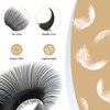 LASHVIEW Eyelash Extensions,Ellipse Flat Eyelash Extensions 0.15mm C Curl 9mm,Mink Black,Individual Lashes,Super Matte Extremely Soft Professional Salon Use