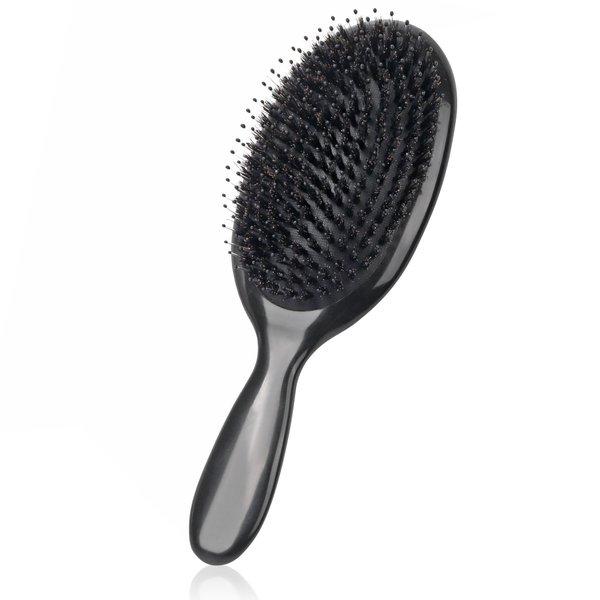 Boar Bristle Hair Brush, Bristle Detangling Hair Brush for Curly Thick Long Fine Dry Wet Hair - Hair Extension Brush (Makes Hair Smooth&Restore Shine And Texture)