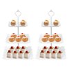 Coitak Plastic Cupcake Stands, 3 Tier Cupcake Stand, Dessert Tower Tray for Tea Party, Baby Shower and Wedding (2 Pack)