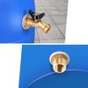 WADEO Brass Rain Barrel Spigot, Rain Barrel Quarter Turn Ball Valve Spigot with Bulkhead Fitting