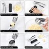 CUNSENR Garlic Press with Silicone Peeler & Brush - Premium Garlic Mincer Tool - Easy to Use & Clean - Durable Garlic Crusher - Rustproof Garlic Smasher - Dishwasher Safe - Press Garlic with Ease