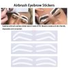10pairs Airbrush Eyebrow Stickers Eyebrow Auxiliary Sticker Disposable Microblading Eyebrow Stencil Shaping Sticker for Brow Shaping (White-Type B)