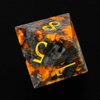 LUCKY-M Natural Flame Yooperlite Gemstone DND Dice, Birthday Gifts for Him, 7PCS Dungeons and Dragons Dice Set with Case for RPG, Handmade Cool Dice Sets D&D