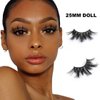 SY LASHES 25mm Mink Lashes 3D Real Mink Eyelashes Fluffy Dramatic False Eyelashes 6D Wispy Long Thick Handmade Luxury Volume Strip Eye Lashes (3 Pairs, Doll Honey Queen)