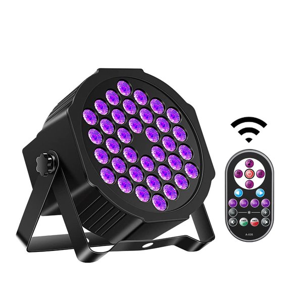 Black Lights, U`King 72W 36LED UV Blacklight with Glow in The Dark Party Supplies by DMX and Remote Control for Stage Lighting