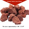 Tfwadmx 10 Pack Aquarium Red Lava Rock Fish Tank Volcanic Pumice Stones for Fish Shrimp Betta(1.18''-1.96'')