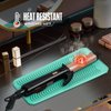 ZAKRA Heat Resistant Silicone Mat Pouch for Hair Straightener,Flat Iron,Curling Iron,Hot Hair Tools.(Mintgreen)
