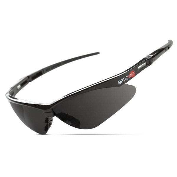 Optic Max Tactical Safety Glasses Hunting Shooting Scratch Resistant Lens, Lightweight & Flexible Frame (Gray)