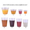 JOLLY CHEF 100 Pack Small Plastic Shot Glasses 1 oz Disposable Cups 1 Ounce Tasting Cups-Party Cups Ideal for Whiskey, Wine Tasting, Food Samples