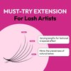 Eyesy Lash 500 Camellia Lash Extensions | 5D 0.07 Size 8-10-12mm Curl CC | American Volume Lash Multiple Lengths Eyesy Eyelash Extension Pestanas Pelo A Pelo Create Depth, Textured, Layered Effect