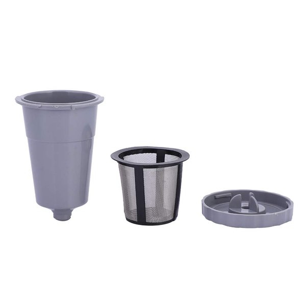 Reusable Replacement Coffee Filter Set Stainless Steel Mesh Capsule Shell Set Coffee Filtering Cup Basket for Home Brewing System(1pc)