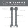 Ryan & Rose Cutie Tensils Baby Spoon and Fork [2 Pack] (Charcoal)